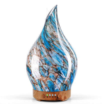 Porseme 100ml Glass Essential Oil Diffuser – Color-Changing Aromatherapy Ultrasonic Diffuser