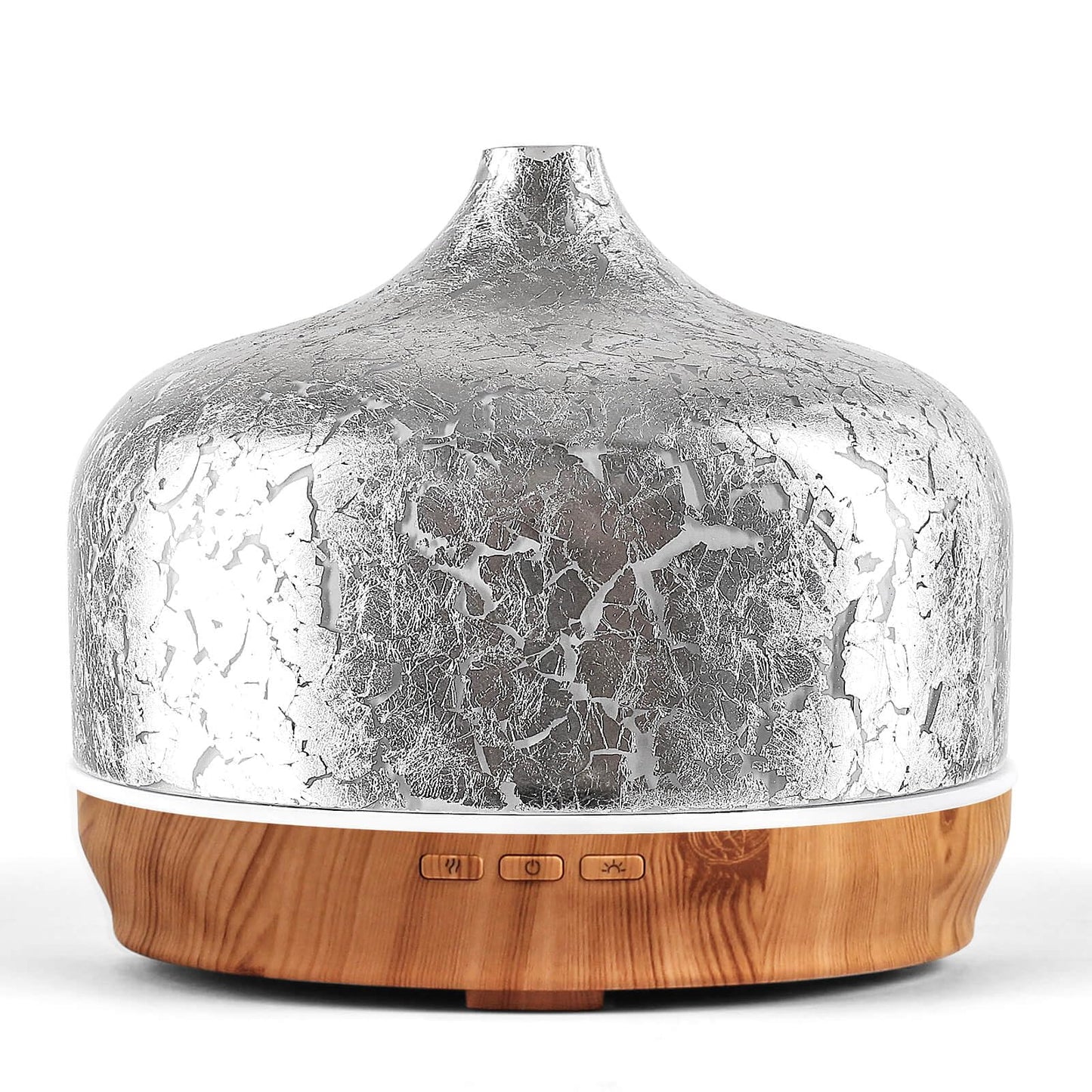 Porseme 500ml Essential Oil Diffuser - Silver Plated Glass, Ultrasonic, Auto Shut-Off