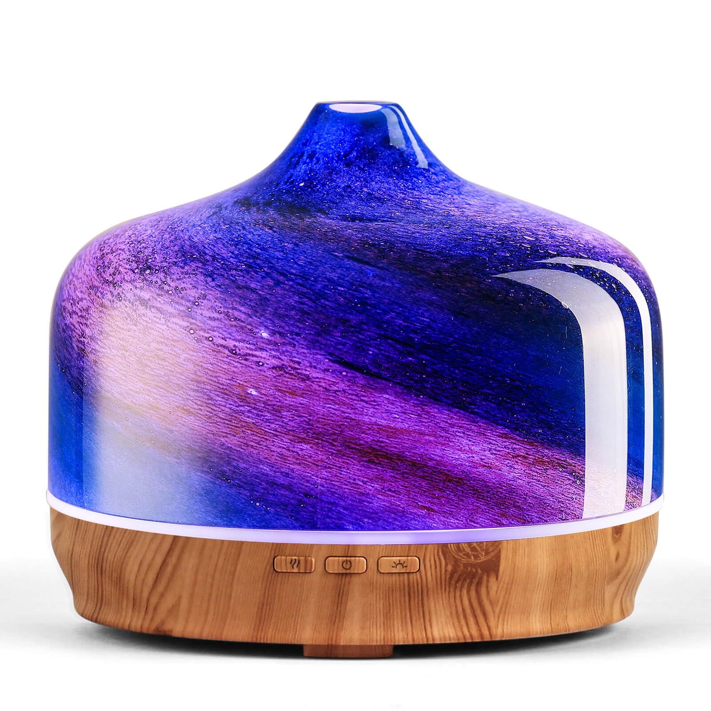 Porseme 500ml Glass Essential Oil Diffuser – Ultrasonic Mist, Auto-Off, Galaxy