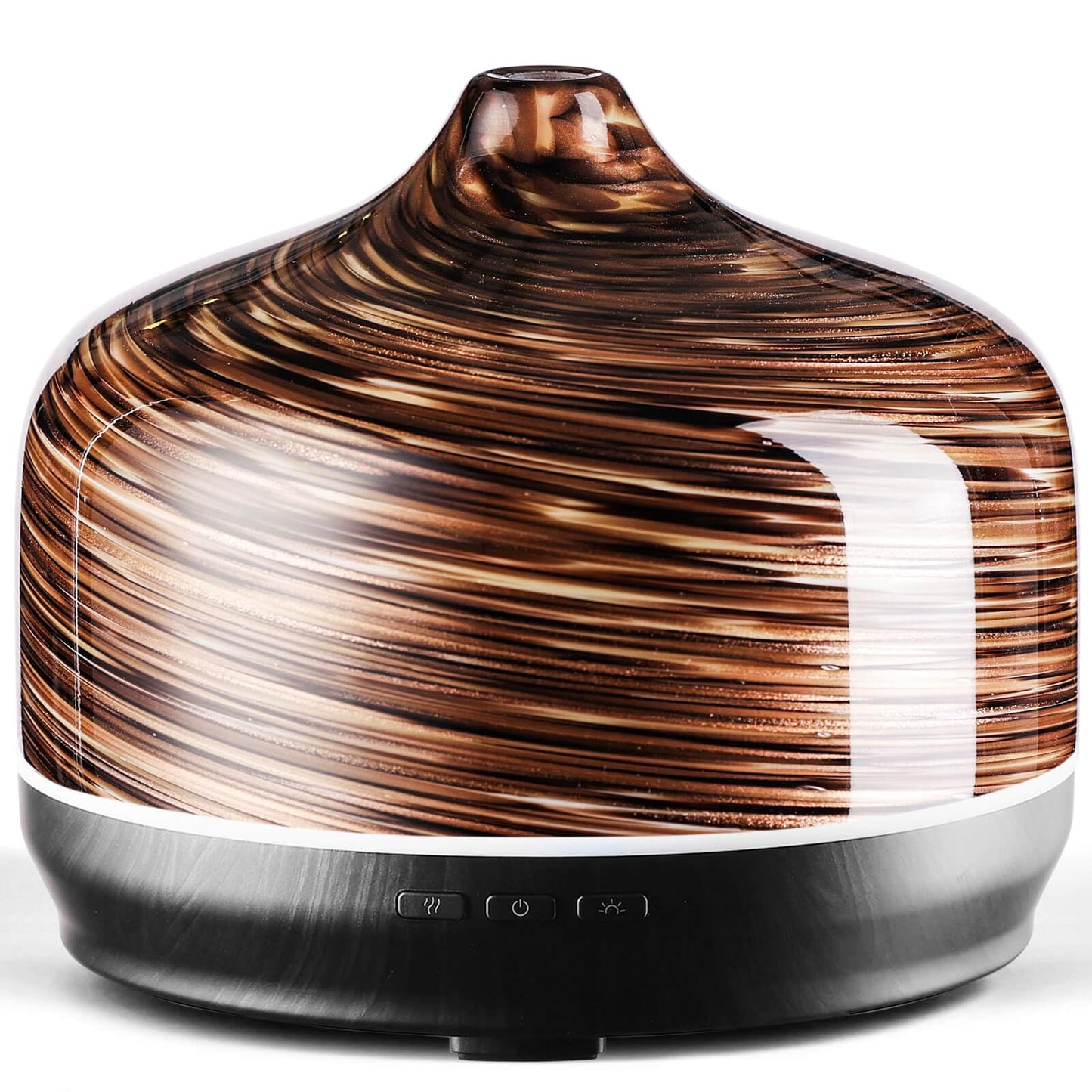 Porseme 500ml Glass Diffuser – Ultrasonic Cool Mist, Auto-Off (Dark Golden)