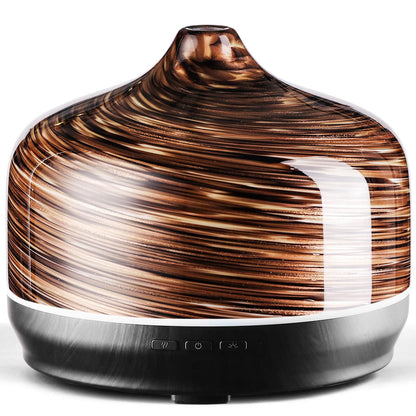 Porseme 500ml Glass Diffuser – Ultrasonic Cool Mist, Auto-Off (Dark Golden)