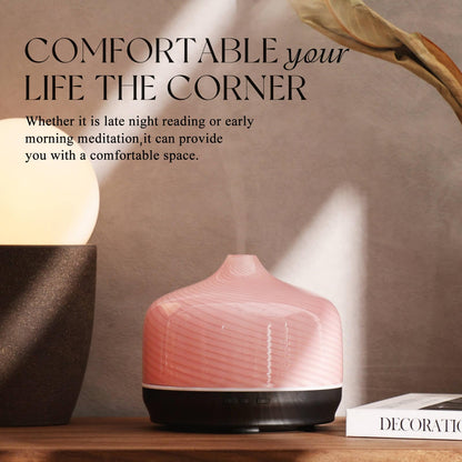 Porseme 500ml Glass Essential Oil Diffuser – Ultrasonic Cool Mist, Auto-Off (15-21h)