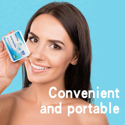 Extra Strong Dental Floss Picks | 50 Count x 4 Pack | Easy Grip Flosser for Adults | Fresh Mint