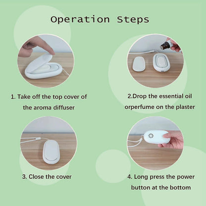 Portable Waterless Essential Oil Diffuser — Battery-Operated, Travel-Sized (Black) for Car, Home & Office