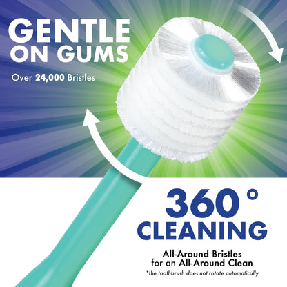 Brilliant Oral Care Baby Toothbrush – Soft Bristles, 360-degree Round Head, 0-2 Years (Mint Green)