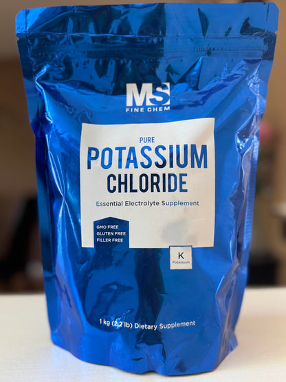Potassium Chloride Powder 1 KG | Salt Substitute & Hydration Electrolyte Supplement
