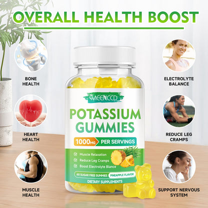 Potassium Citrate Gummies 1000mg - High Potency Potassium for Adults