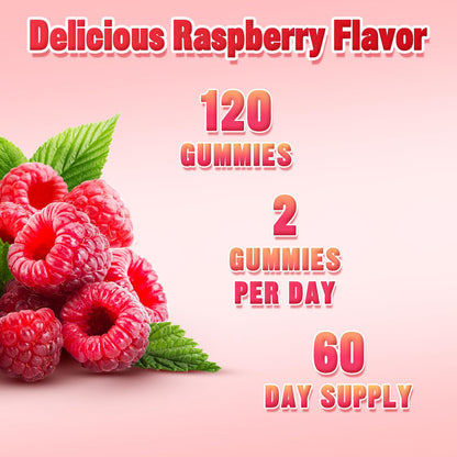 2 Pack Potassium Citrate Gummies – Raspberry, 120 Count | Supports Leg Cramps & Electrolyte Balance