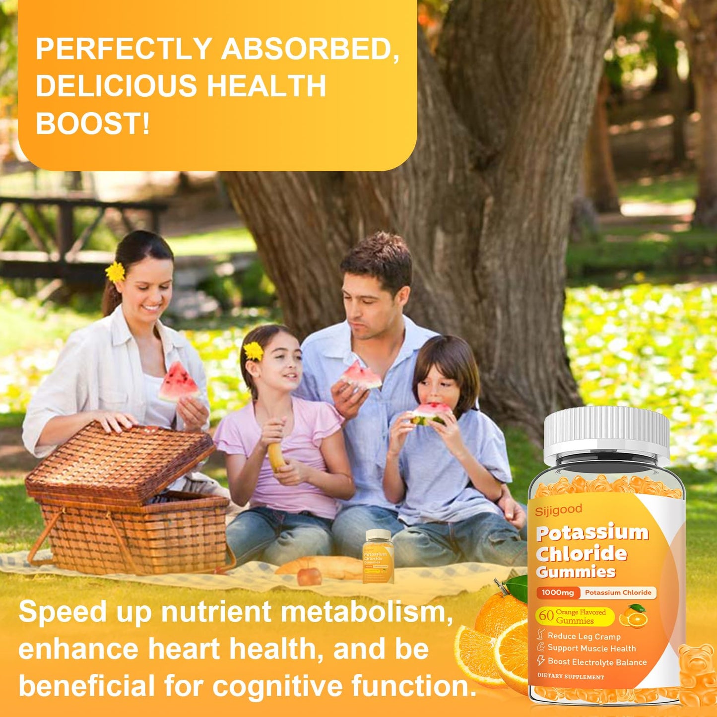 Sugar Free Potassium Gummies 2 Pack – 1200mg Potassium Chloride, Electrolyte Balance