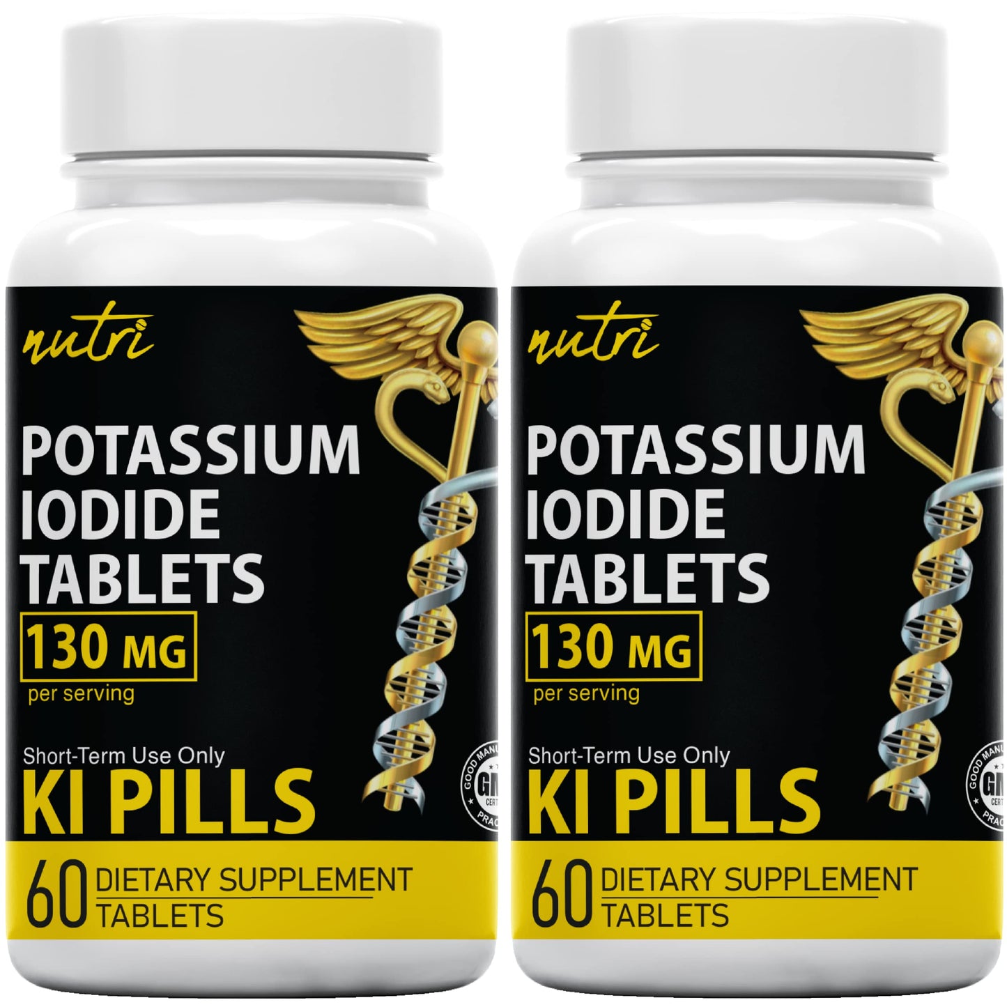 Potassium Iodide Tablets 130 mg – Pack of 2 (240 Tablets) | 10-Year Shelf Life