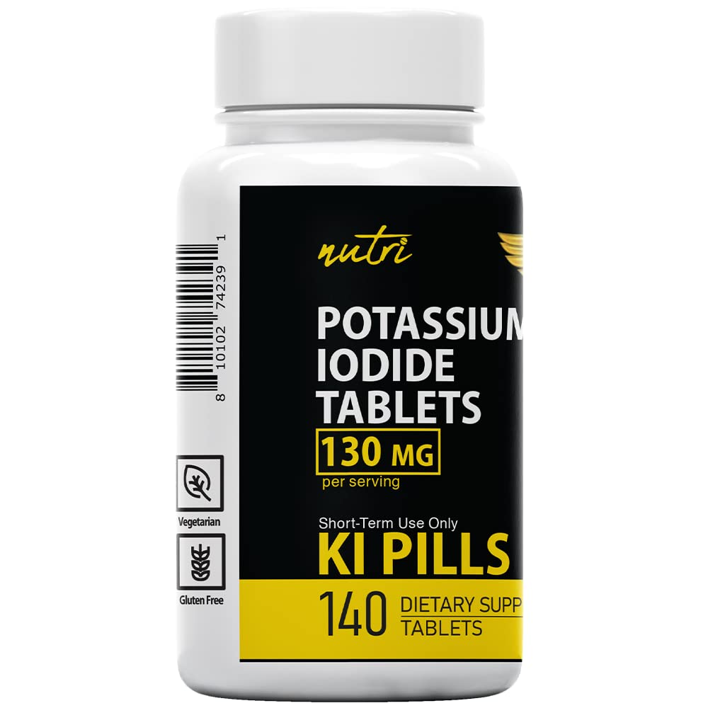 Nature's Fusions Potassium Iodide Tablets 130 mg – 280 Count, 10-Year Shelf Life, NSF cGMP