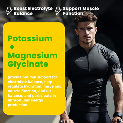 Potassium Magnesium Gummies – High Absorption Magnesium Glycinate, B6, D3 | Sugar-Free 120 Gummies