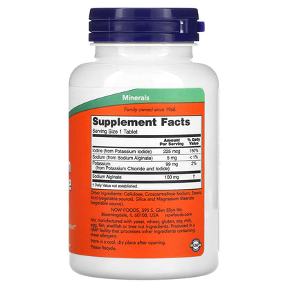 Potassium Plus Iodine 180 Tablets - Now Foods