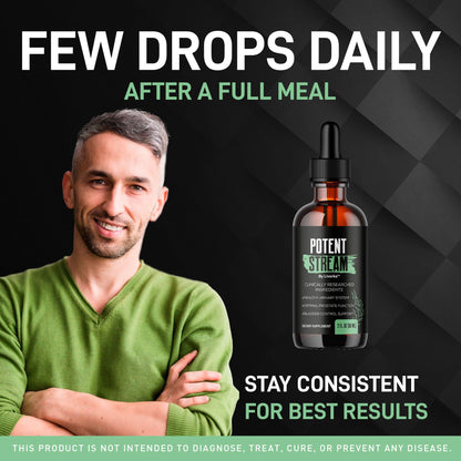 Potent Stream Drops – Official Potent Stream Drops for Men, 1 Month Supply