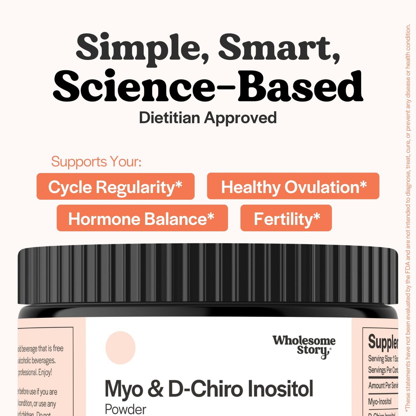 Myo-Inositol & D-Chiro Inositol Powder for Women – 40:1 Ratio, 30 Servings