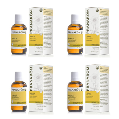 Pranarom Arnica Oil 4 Pack – Organic 2 oz Amber Glass