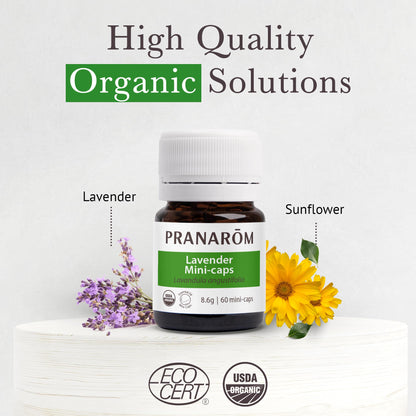 Pranarom Aromaforce Lavender Mini-Caps 60ct – Restful Sleep & Relaxation (Organic Lavender Oil)
