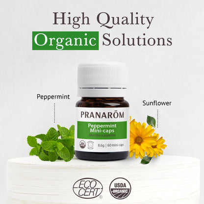 Pranarom Peppermint Mini-Caps: Organic Digestive Support