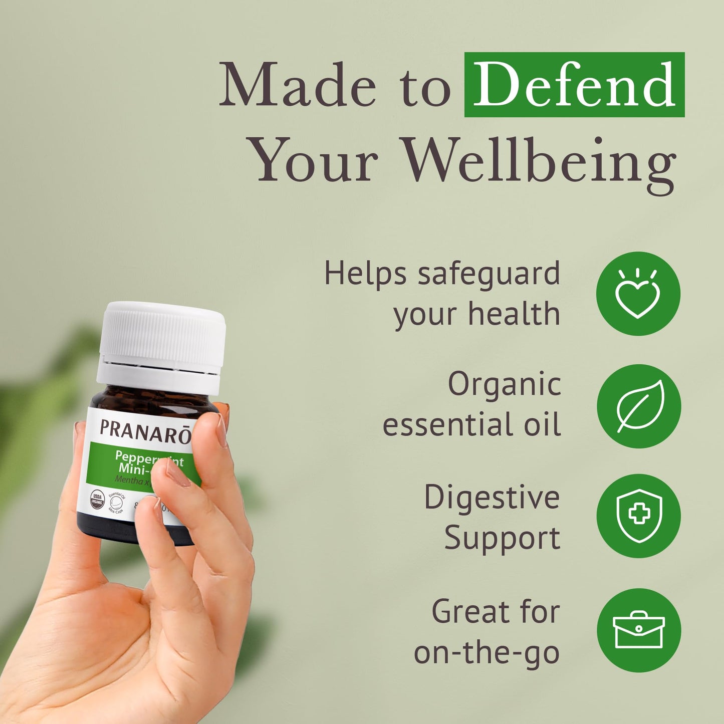 Pranarom Peppermint Mini-Caps: Organic Digestive Support