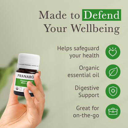 Pranarom Peppermint Mini-Caps: Organic Digestive Support