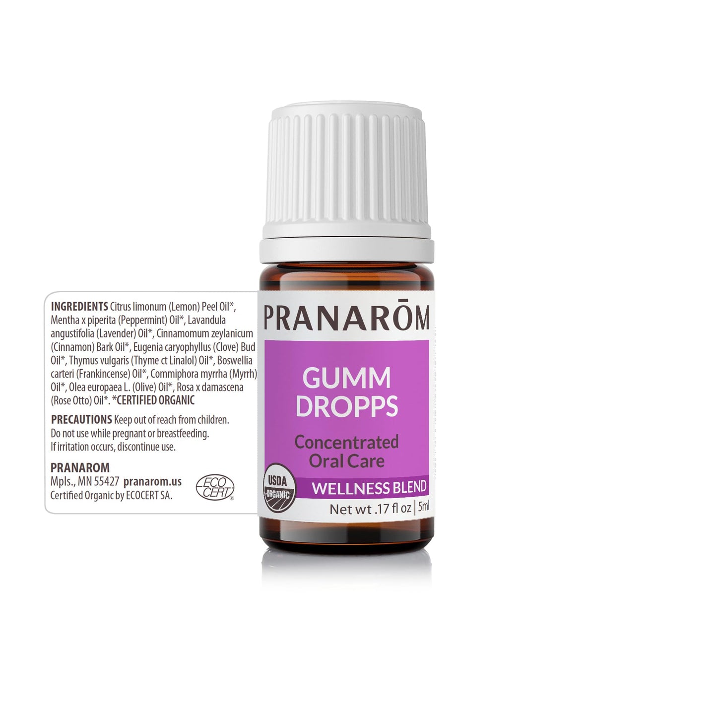 Pranarom Gumm Dropps | Essential Oil for Teeth & Gums | Natural Oral Care (5 ml)