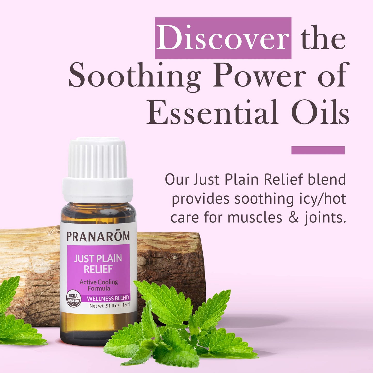 Pranarom Just Plain Relief Organic Essential Oils for Aromatherapy 15ml