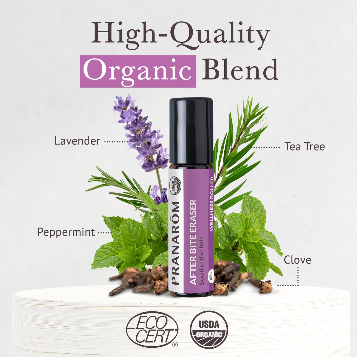 Pranarom Bug Bite Eraser Roller - 8ml Organic Essential Oil Wellness Blend for Outdoor Adventures