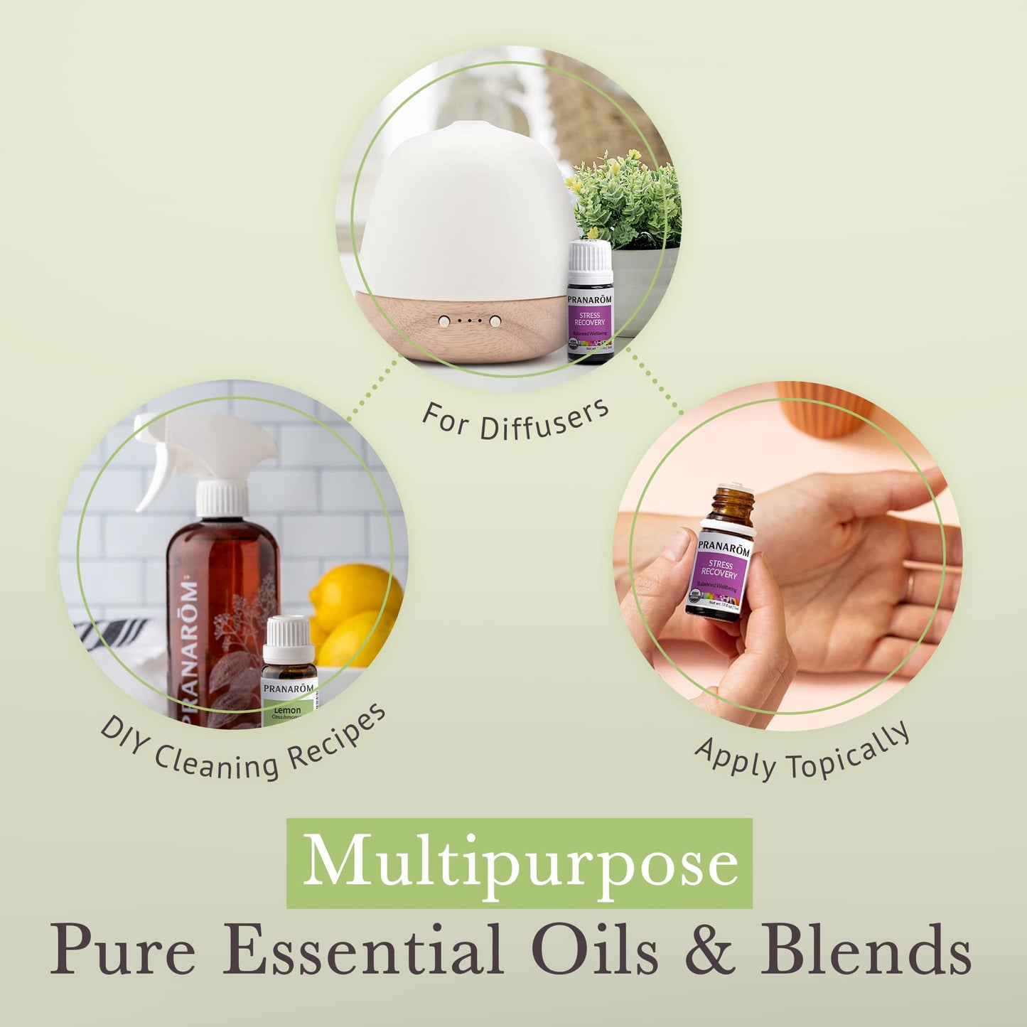 Pranarom Starter Kit - Organic 5ml Essential Oils (Lavender, Lemon, Peppermint, Grapefruit, Sage)