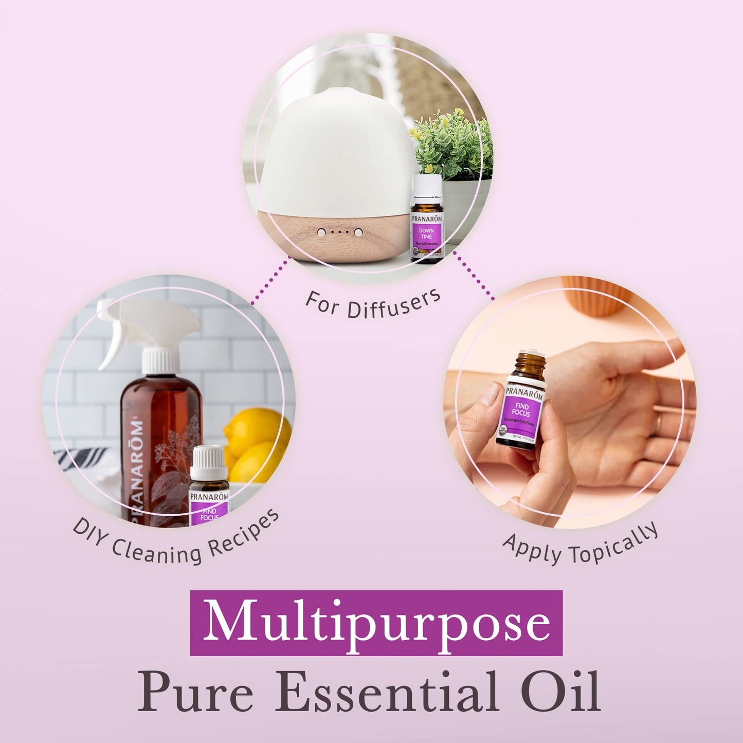 Pranarom Unplug Wellness Essential Oil Kit – 3-Pack 5ml | Digital Detox & Focus