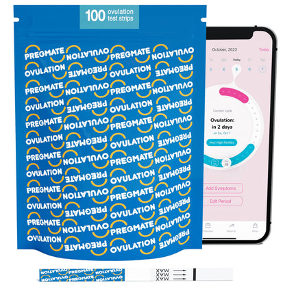 Pregmate 100 Ovulation Test Strips – Numerical LH Result (100 Count)