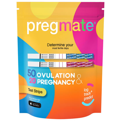 Pregmate 50 Ovulation & 20 Pregnancy Test Strips Predictor Kit