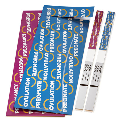 Pregmate 50 Ovulation & 20 Pregnancy Test Strips — Accurate LH Surge