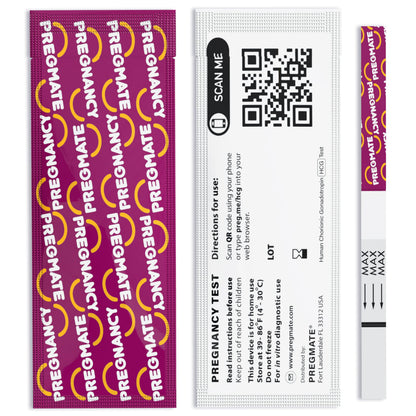 Pregmate 50 Pregnancy Test Strips – 50 Count, Quick & Accurate Home Test