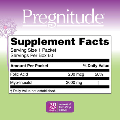 Pregnitude Reproductive Fertility Support – Promote Regular Ovulation & Egg Quality – 60 Packets (30 Day Supply)