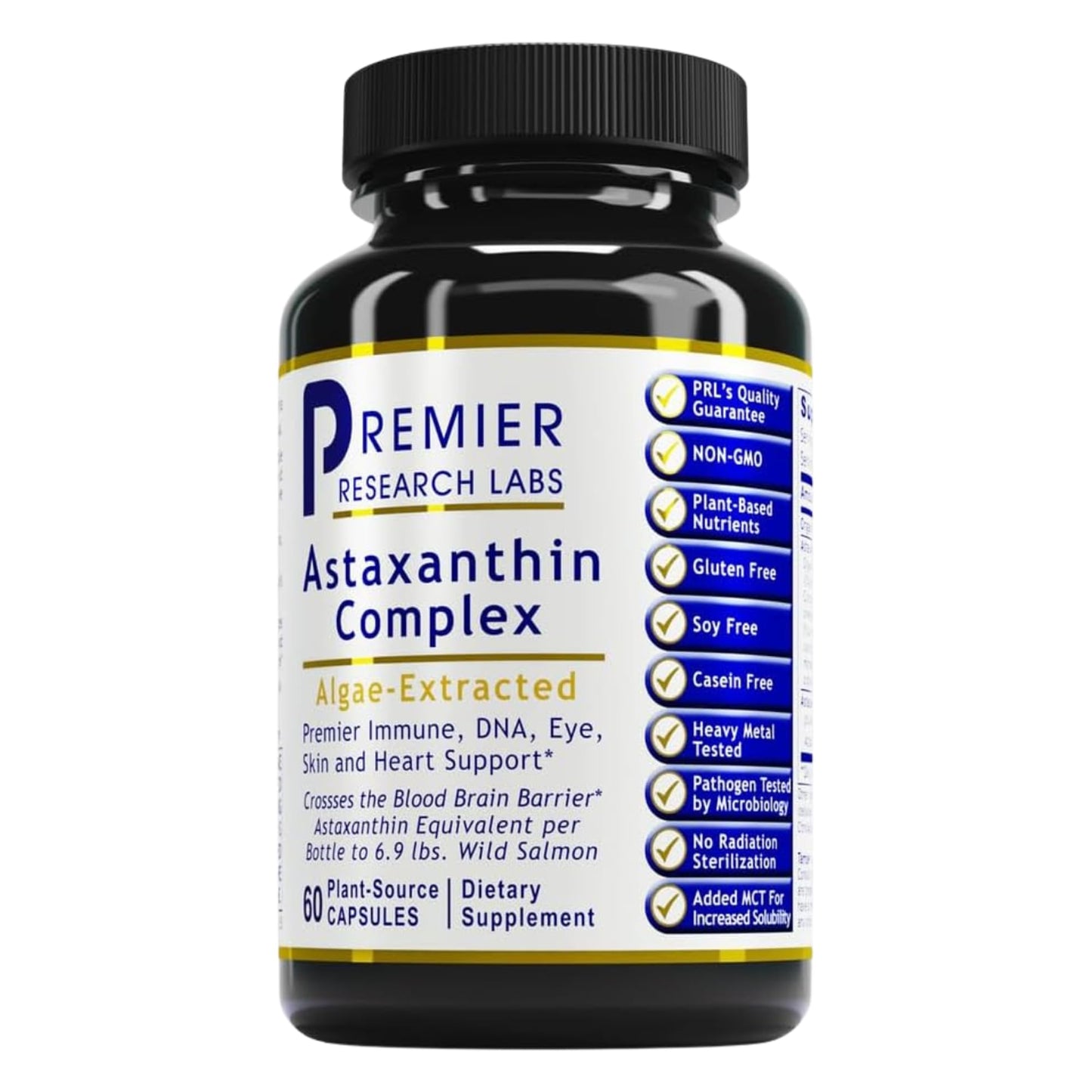 Premier Astaxanthin Complex | 4mg Algae-Sourced Antioxidant Support - 60 Veg Capsules