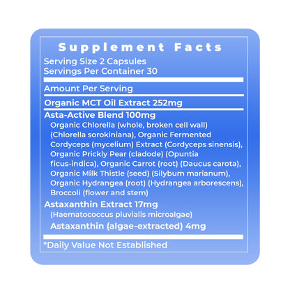 Premier Astaxanthin Complex | 4mg Algae-Sourced Antioxidant Support - 60 Veg Capsules