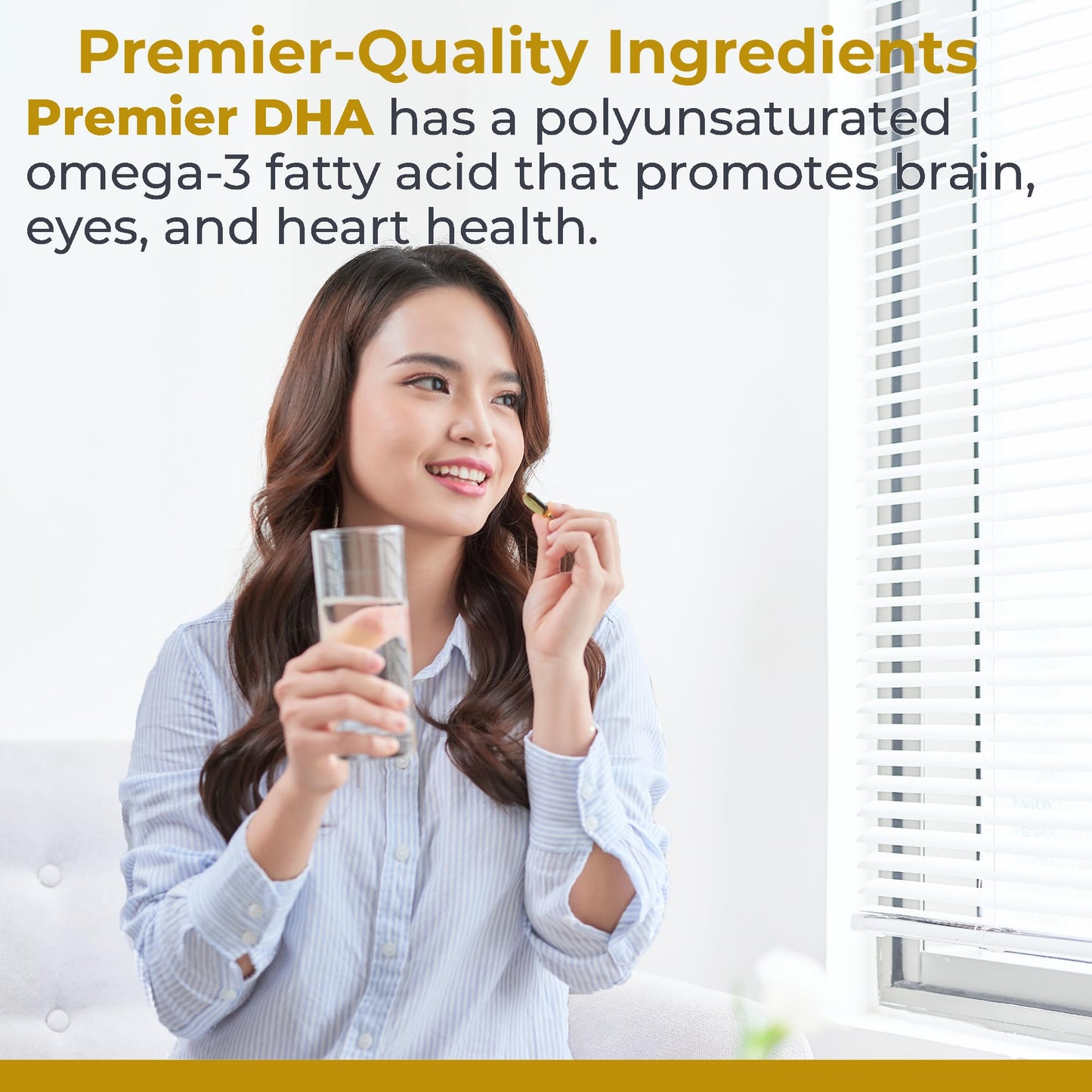 Premier DHA - Vegan Algae DHA for Brain, Eye & Heart Health