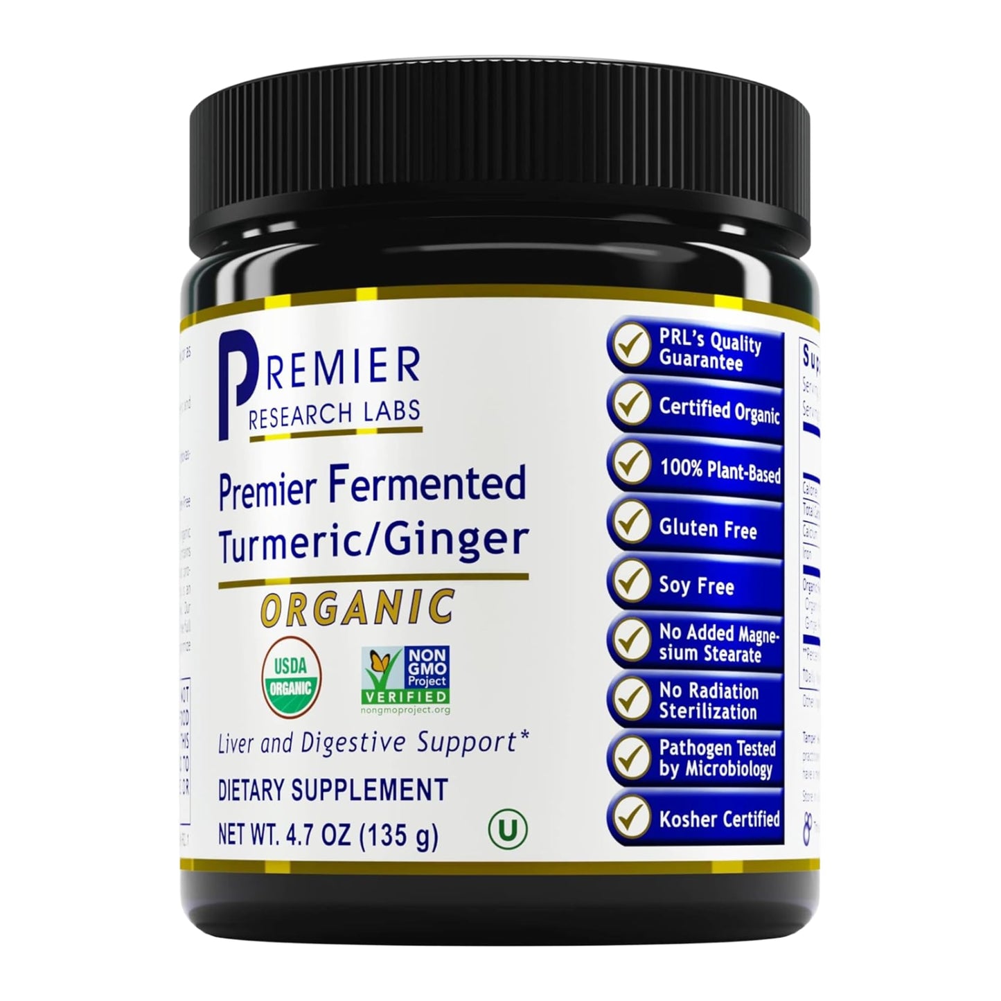 Premier Fermented Turmeric & Ginger Powder — Probiotic Delivery, Active Curcuminoids