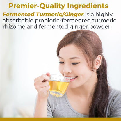 Premier Fermented Turmeric & Ginger Powder — Probiotic Delivery, Active Curcuminoids