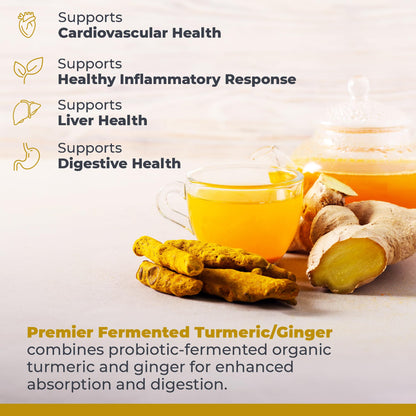 Premier Fermented Turmeric & Ginger Powder — Probiotic Delivery, Active Curcuminoids