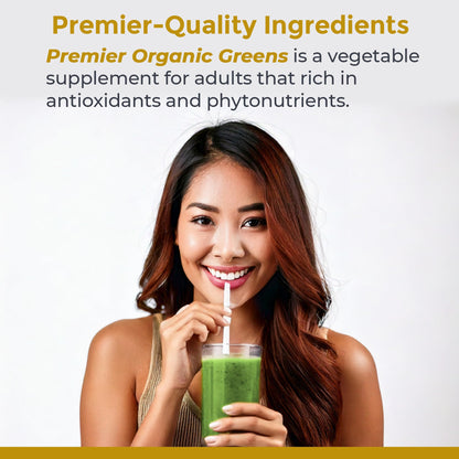 Premier Organic Greens - Super Greens Powder for Drinks & Nutrition (10 oz) | Premier Research Labs