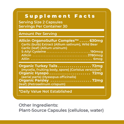 Premier Research Labs Allicidin Garlic Allicin Supplement – Odorless Garlic Capsules for Immune Support (60 Vegetarian Capsules)
