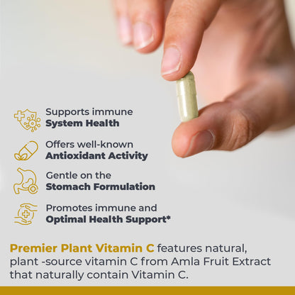 Premier Research Labs Vitamin C Supplement — Natural Whole-Food Vitamin C with Bioflavonoids & Organic Ingredients, 60 Vegetarian Capsules