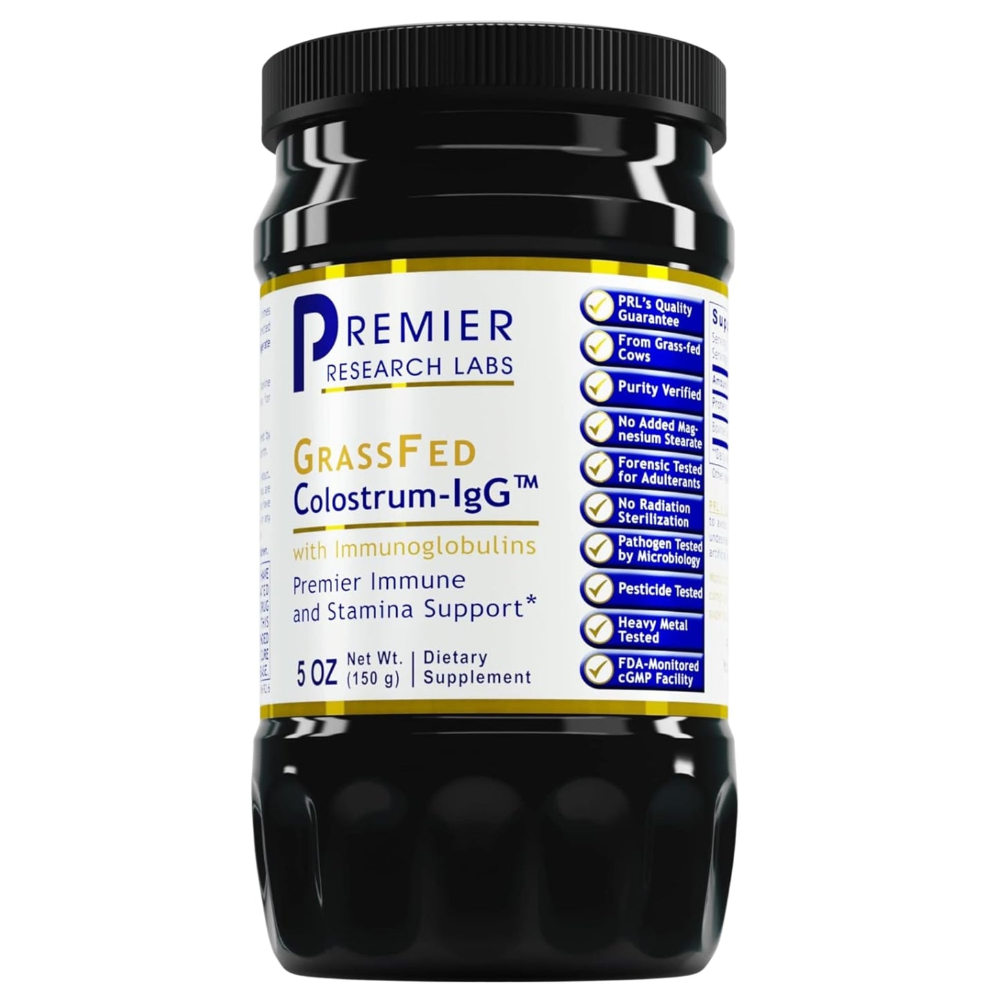 Premier Research Labs Colostrum-IgG Powder - Immune Support, Bovine Colostrum for Humans, 5 oz (150 g)