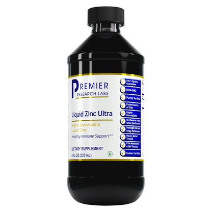 Premier Research Labs Liquid Zinc Ultra Drops - Immune Support for Adults & Kids (8 oz)