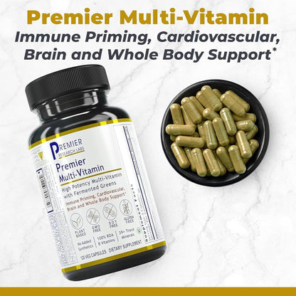 Premier Research Labs Multi-Vitamin – Immune, Brain & Heart Support | Vegan, Gluten & Soy Free | 120 Capsules