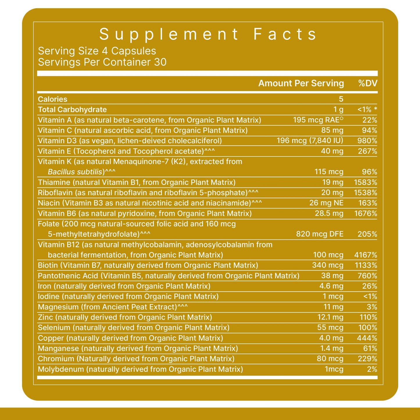Premier Research Labs Multi-Vitamin – Immune, Brain & Heart Support | Vegan, Gluten & Soy Free | 120 Capsules