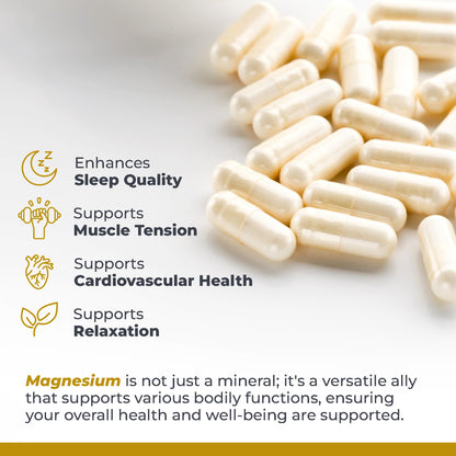 Premier Research Labs Magnesium Glycinate Supplement - High Absorption, Sleep Support, Vegan, 90 Capsules (Pack of 2)