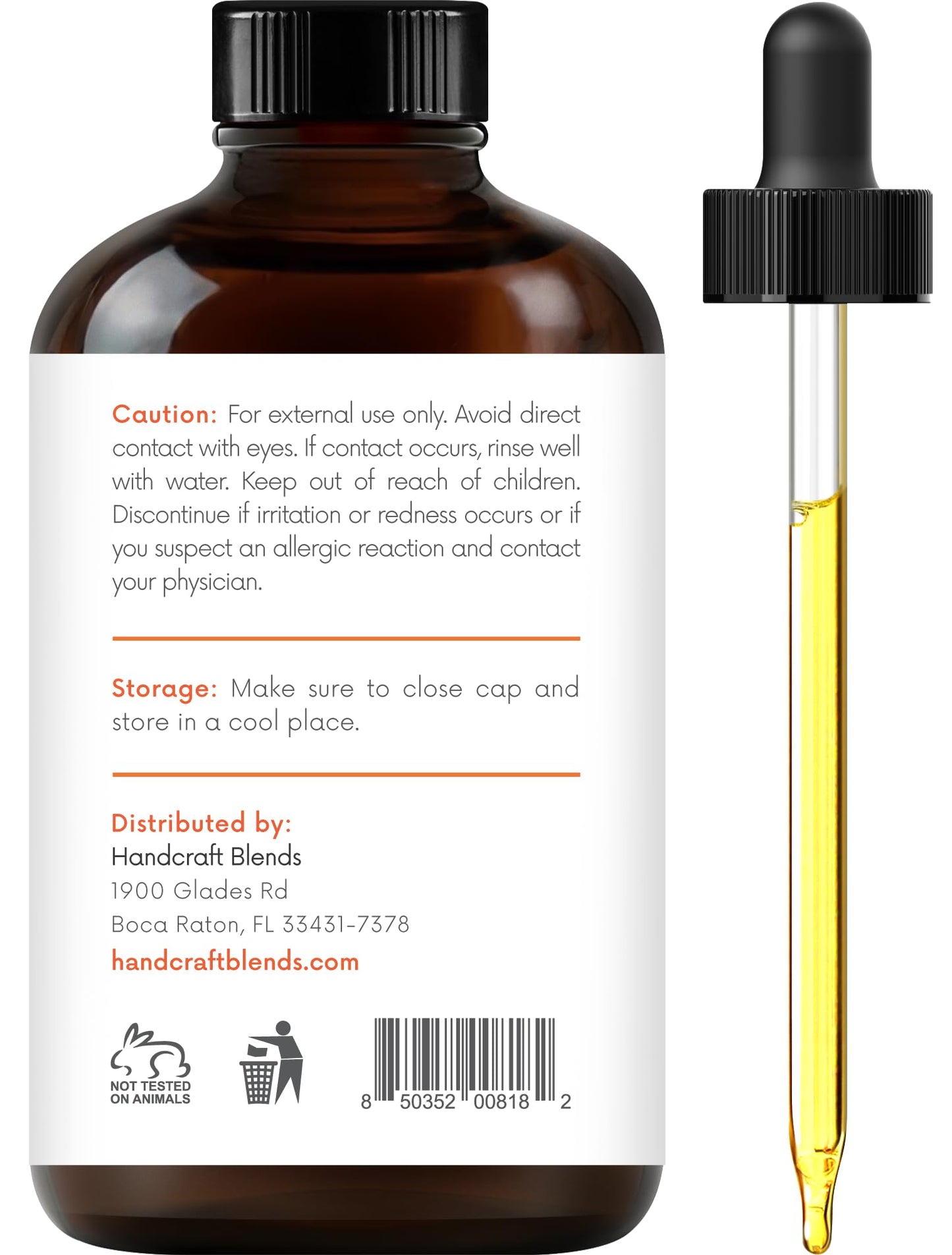 Handcraft Blends Orange Essential Oil – 4 oz | 100% Pure & Natural, Premium Grade
