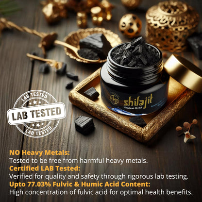 Premium Himalayan Shilajit Resin – Lab-Tested Fulvic Acid & Mineral Complex, 30g Jar